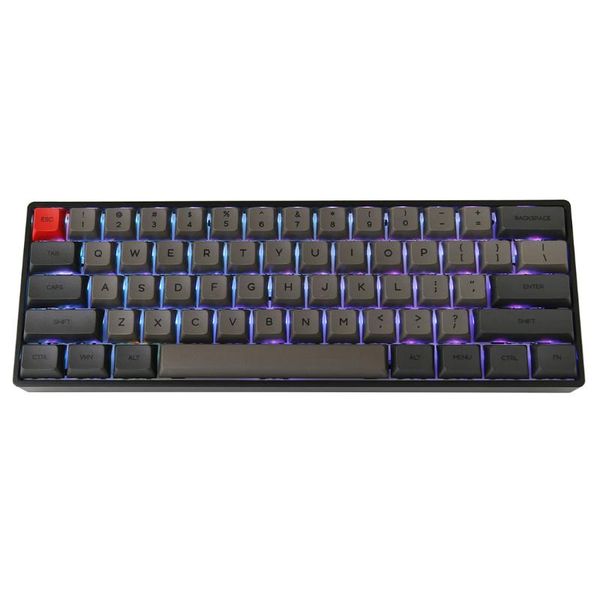 

keyboards sk61s 61 keys gsa dye-sub pbt keycaps bluetooth usb rgb mechanical gaming keyboard - (red blak brown switch)