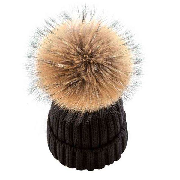 

hat female winter korean wool hat casual children's psh ball autumn thickened parent-child black knitted, Blue;gray