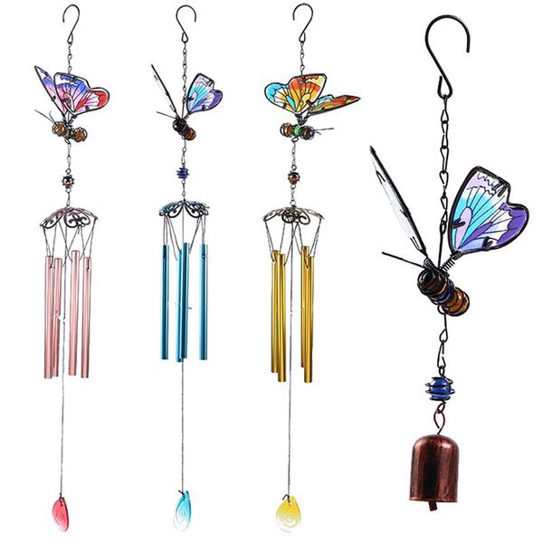 

garden butterflywind chime window balcony yard home hanging bells ornament decor decorative objects & figurines
