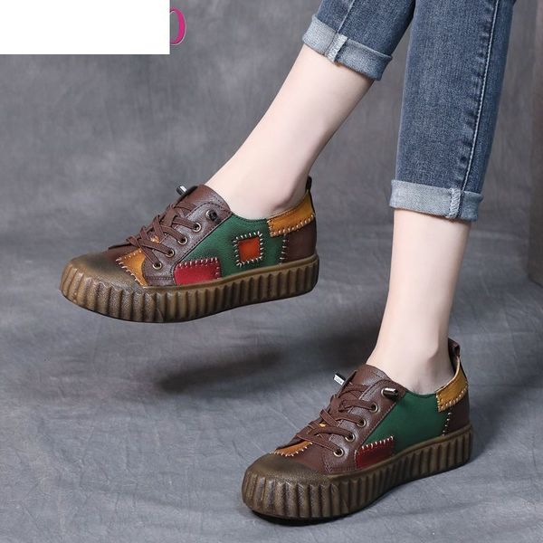 

sandals genuine cow leather handmade women sneakers casual flat ladies shoes fashion breathable comfort women's ai2p, Black