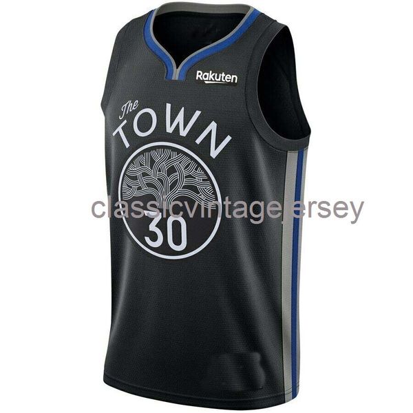 Jersey de swingman de Stephen Curry Custom costurou homens jovens xs-6xl ncAA