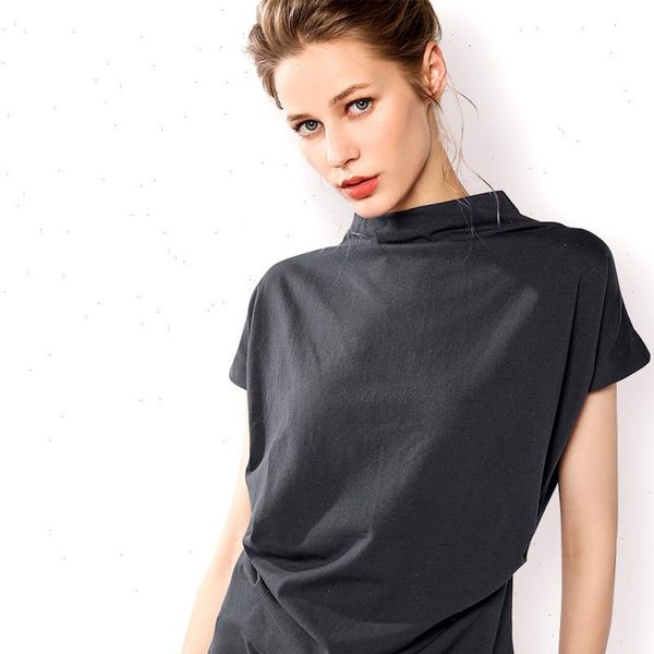 

summer cotton turtleneck wholesale women shirt 5200, White