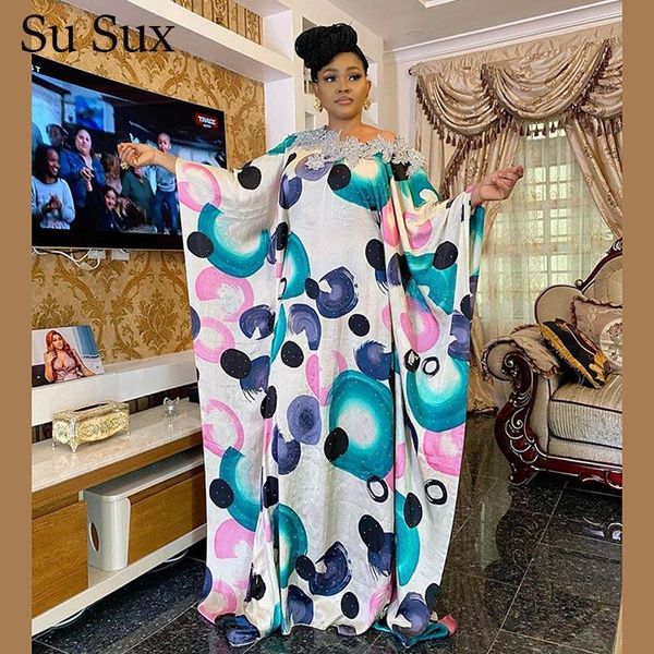 

ethnic clothing african clothes plus size dress dresses for women robe dashiki o-neck bat sleeve long muslim partyclub length 150, Red