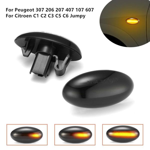 

emergency lights led dynamic flashing turn signal side marker light indicator for 307 206 207 407 107 607 c1 c2 c3 c5