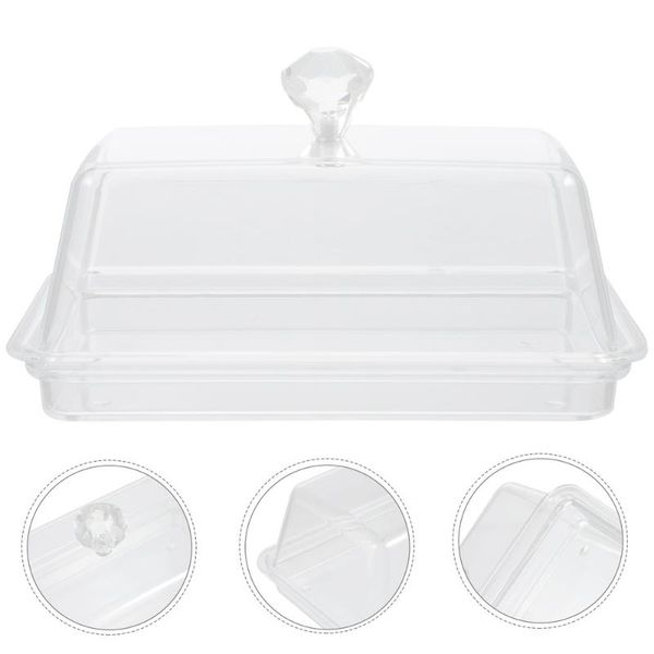 

dishes & plates 1pc kitchen butter container cheese crisper sealed storage box cutter