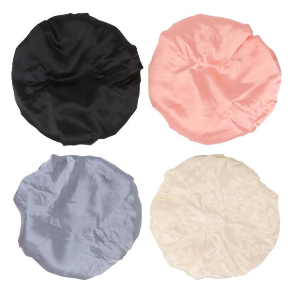 

4pcs elastic bathing caps bathroom shower waterproof bath accessories