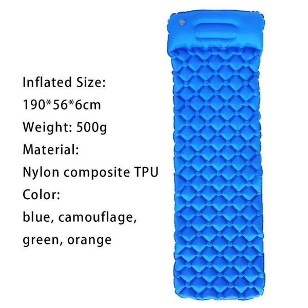 

outdoor pads camping air mamat ultralight inflatable mattress in tent hiking trekking portable travel folding bed sleeping pad