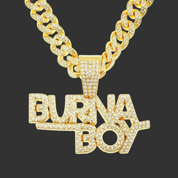 

pendant necklaces men hiphop jewelry boy necklace 20in gold color miami cuban chain iced out bling male hip hop, Silver
