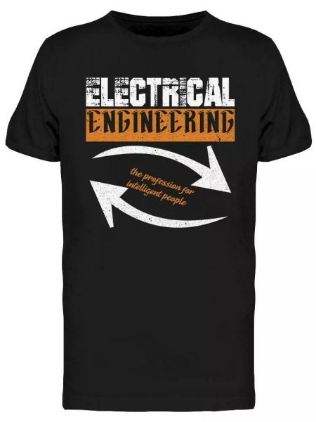 

electrical engineering design tee men's -image by shutterstock, White;black