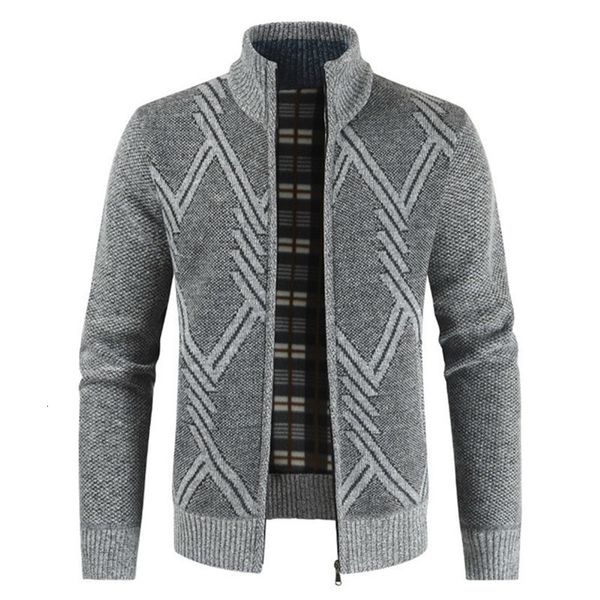 

men's sweaters winter cardigan male sweater casual cotton geometric neck sweatercoat zipper fine fit 2021 man sweaters, White;black