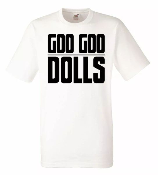 

goo goo dolls logo white mens t-shirt men rock band tee shirt, White;black