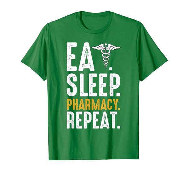 

eat sleep pharmacy repeat funny graduate school quotes t-shirt, White;black