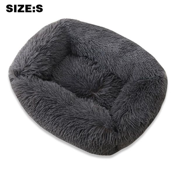 

kennels & pens kennel home square plush cat bed winter warm portable anti slip sleeping mat travel pet supplies soft washable basket
