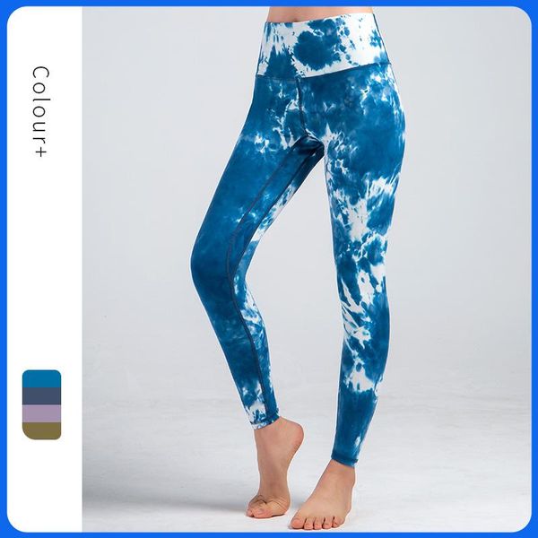 

tie-dye ditness legging hip-lifting fitness pants high waist tight-fitting yoga leggings seamless women running clothes outfit
