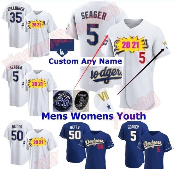 

los angeles men women kids youth baseball jerseys 2021 cody bellinger justin turner clayton kershaw walker buehler dodger betts enrique hern, Blue;black