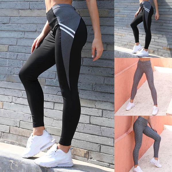 

women's leggings fitness sports womens stretch running gym full length active pants leggins mujer pantalones de, Black