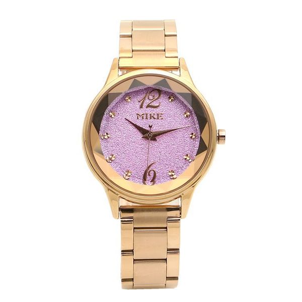 

fashion designers watches mike waterproof women watch rhinestone girls wristwatch casual trend steel belt quartz clock woman outdoor busines, Slivery;brown