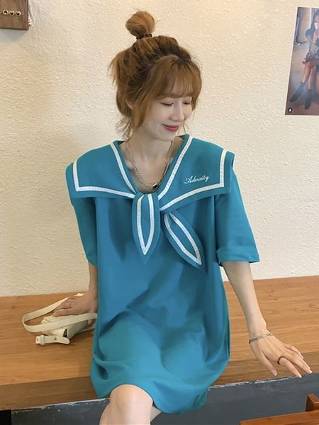 

casual dresses french loose fried street short sleeve dress qs9q, Black;gray