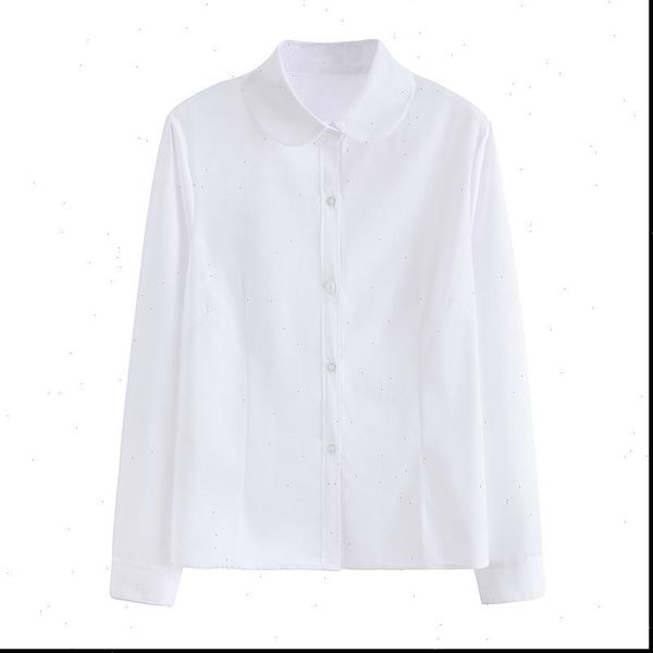 

lapel long sleeve womens shirts white shirt women blouses uniform work harajuku casual school business leisure blusas plus