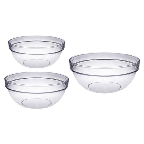 

bowls 3pcs fruit vegetable salad storage containers (transparent)