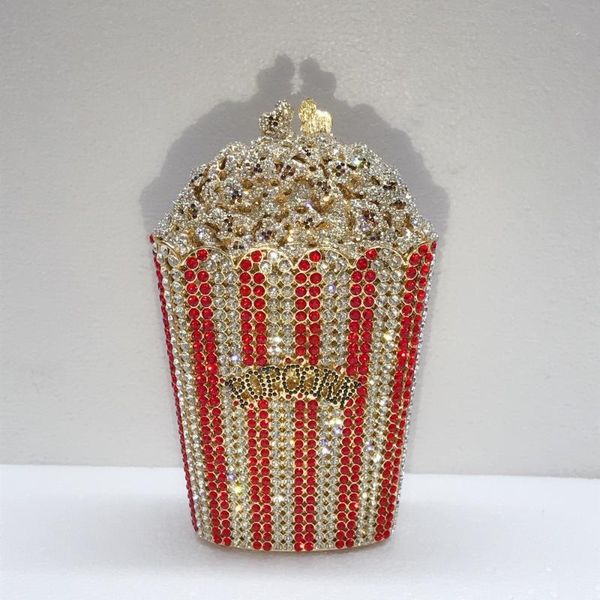 

french fries women blue crystal diamond clutch purse evening bag bridal wedding party dinner handbag purses bags