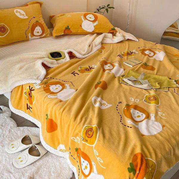 

blankets thickened blanket coral fleece autumn towel sofa nap student dormitory air conditioning