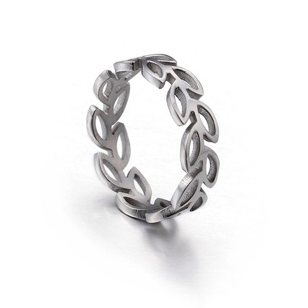 

fashion stainless steel jewelry ring for women & gold branch leaves wedding bands anillos mujer women party gifts, Golden;silver