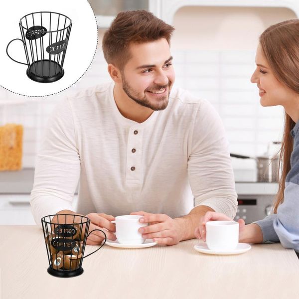 

coffee storage holder organizer iron pod basket baskets