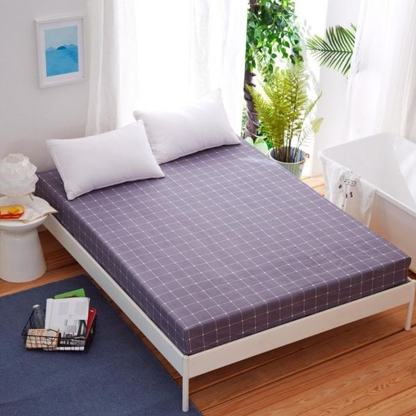 

sheets & sets 1pcs printing bed mattress fitted sheet queen size set all-around elastic rubber band non-slip dustproof