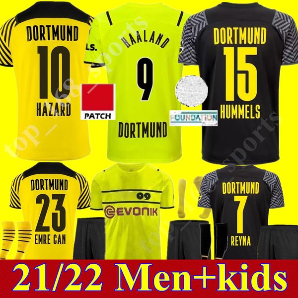 

dortmund jerseys borussia 21 22 home away 3rd 2021 2022 bvb soccer football shirt haaland reus neongelb bellingham hummels brandt men + kids, Black;yellow