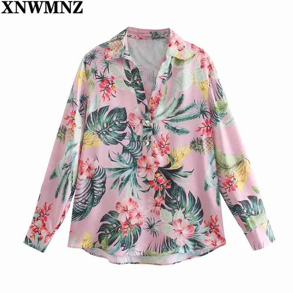 

blouse women shirts summer printed loose casual blouses vintage long sleeve button female blusas chic 210520, White