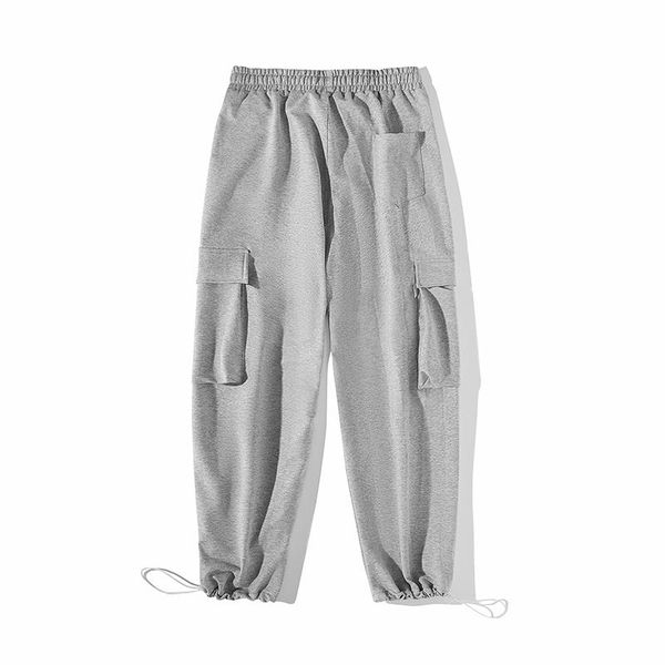 

men's pants 2021 all-match hip-hop casual overalls harem trendy cotton sports plus size 4xl, Black