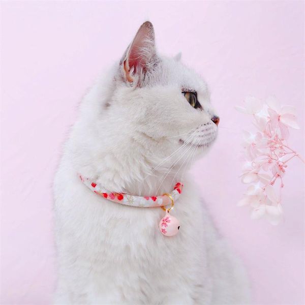 

cat costumes cats dogs rabbits small pet japanese flower bell collar adjustable birthday accessories necklace po props
