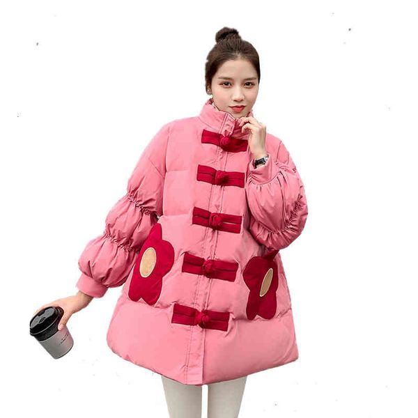 

women's jackets winter cotton clothes female outerwear korean thick warm short bread service coat long sleeve loose padded jacket, Black;brown