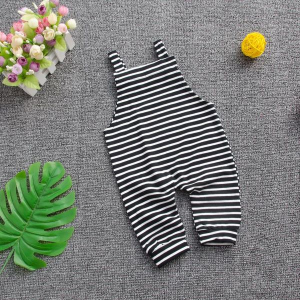 

jumpsuits striped print sling rompers born infant baby boys girls sleeveless romper jumpsuit clothes summer sets kleding jongen, Blue