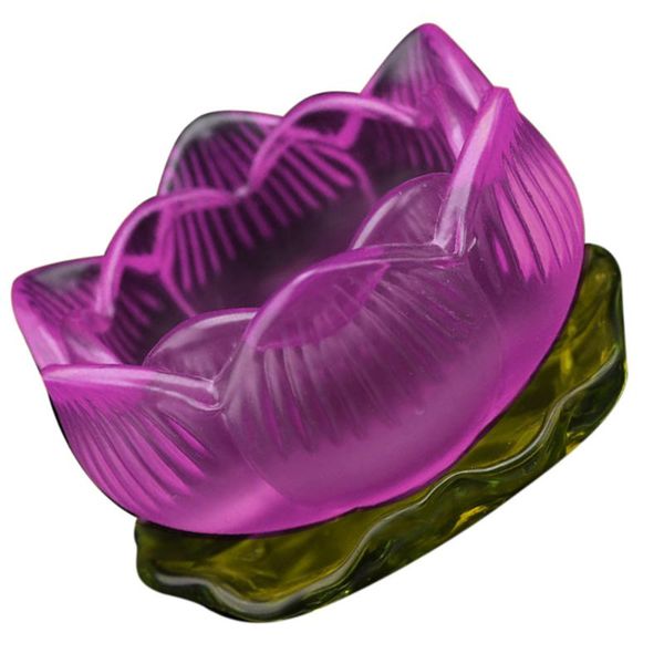 

candle holders romantic crystal glass lotus flower holder candlestick home display decoration buddhist accessories craft