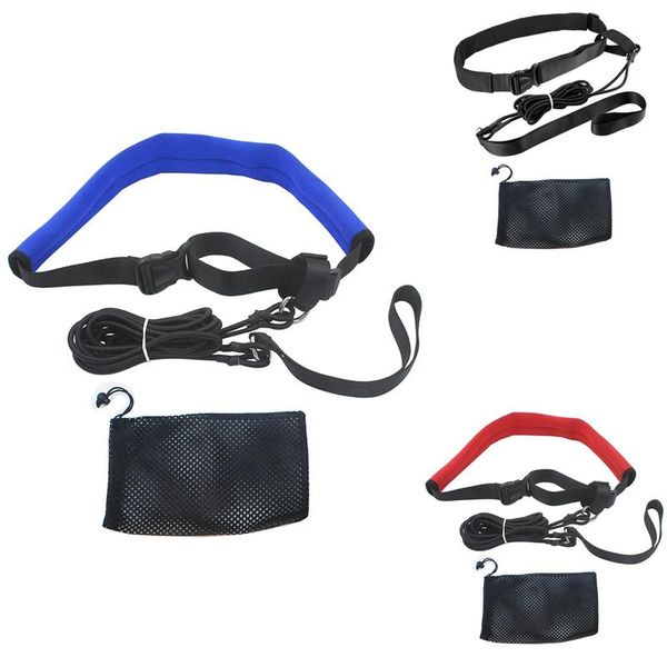 

resistance bands 2m pool adjustable swimming training elastic belt tether set accessories
