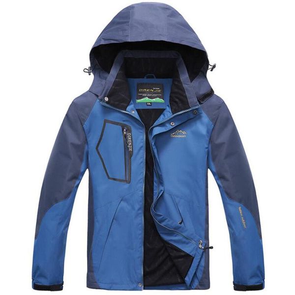 

men's jackets brand jacket men waterproof windproof hood breathable mens and coats windbreaker coat plus size 5xl fleece clothes, Black;brown