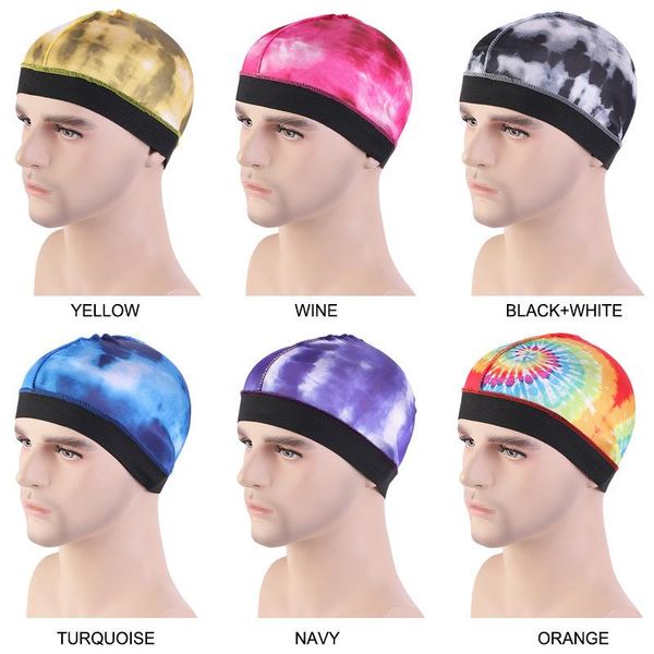 

beanies elastic band silky wave cap for men silk material compression hair caps