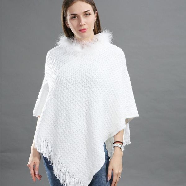 

scarves european american loose thermal cape femme autumn winter black white red big cloak shawl scarf poncho women gift, Blue;gray