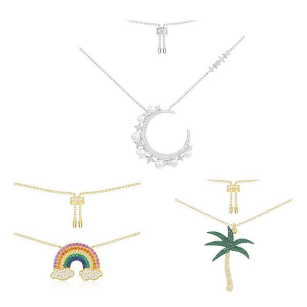 

chains lidu sterling silver rainbow necklace fashion beautiful sweater chain to send friends gift manufacturers wholesale