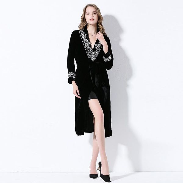 

robes solid kimono robe fashion bathrobe white home dress sleepwear peignoir wedding soft bridesmaid t964 women's, Black;red