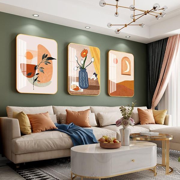 

frames modern art decorative picture abstract geometry triptych crystal porcelain painting luxury background hanging po frame set