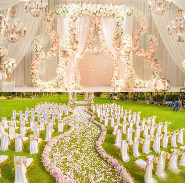

artifical rose hydrangea styles flower rows for wedding party arch and t station decoration flowers diy supplies decorative & wreaths