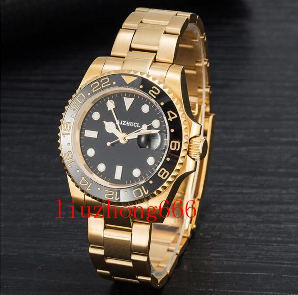 

montre de luxe mens mechanical movement watches ceramic stainless steel automatic watch waterproof sapphire super luminous for u1 wristwatch, Slivery;brown