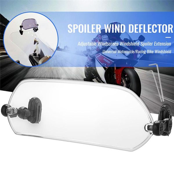 

motorcycle windshield adjustable clip on heightening small extension air spoiler wind deflector for