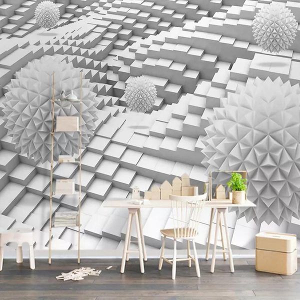 

wallpapers drop custom 3d po wallpaper modern creative stereoscopic circle ball tv background wall mural papers home decor