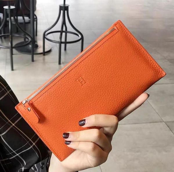 

simple lychee pattern zipper wallets brand female large-capacity multi-card position clutch bags fashion ladies coin purse wallet, Red;black