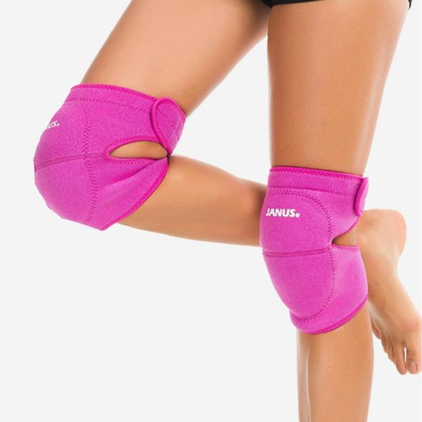 

elbow & knee pads women adjustable thicken dancing yoga volleyball brace support sports pressurized straps bandage protector, Black;gray