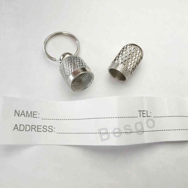 

factory dogs cats tag collar metal anti lose puppy cat name id address telphone number secret barrel tube pet decorati